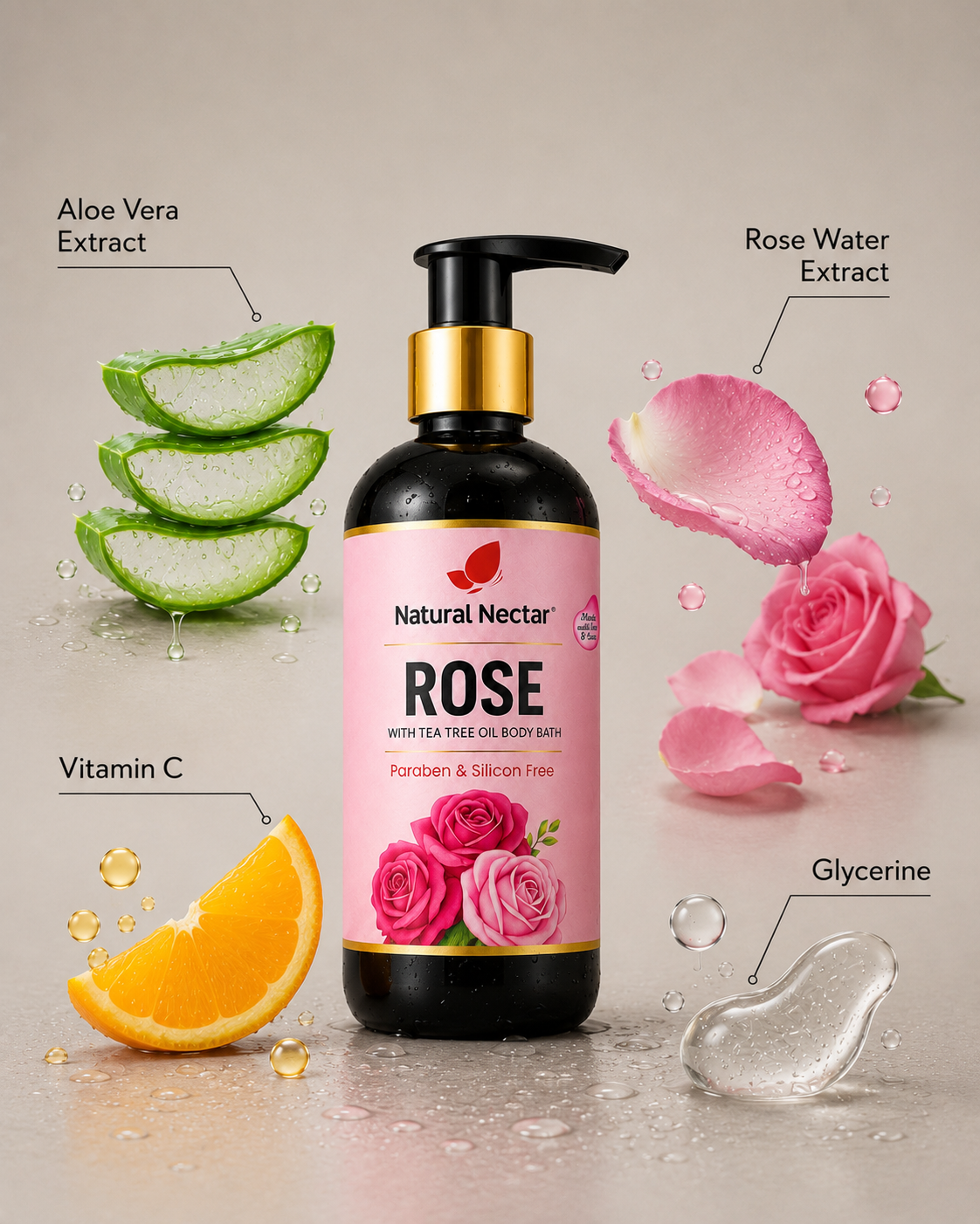 Rose & Tea Tree Body Wash | 300ml