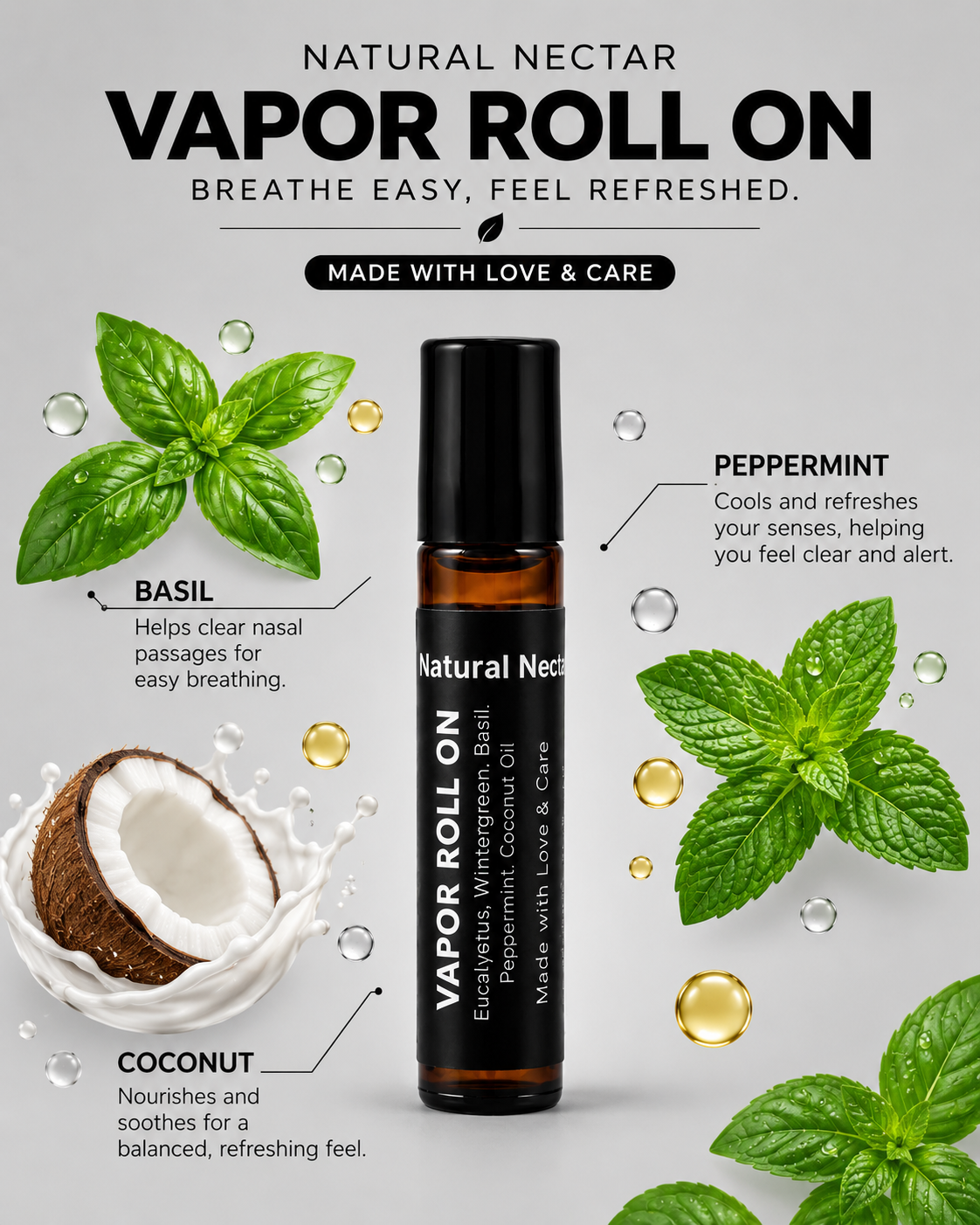 Eucalyptus & Peppermint Vapour Roll On | 10ml