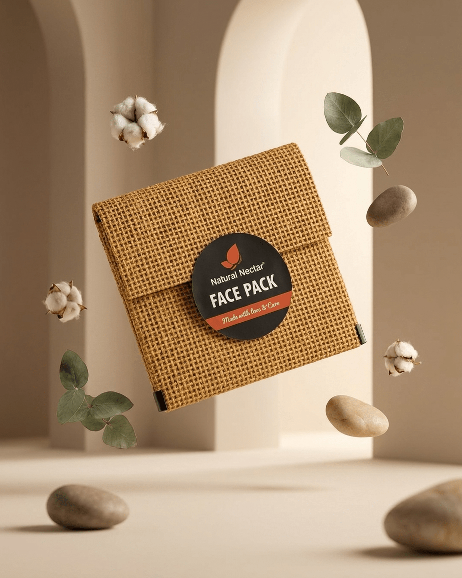 Natural Nectar Papaya & Amla Glow Face Pack jar on neutral background showing design.