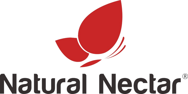 Natural Nectar logo — nectar-drop mark and wordmark